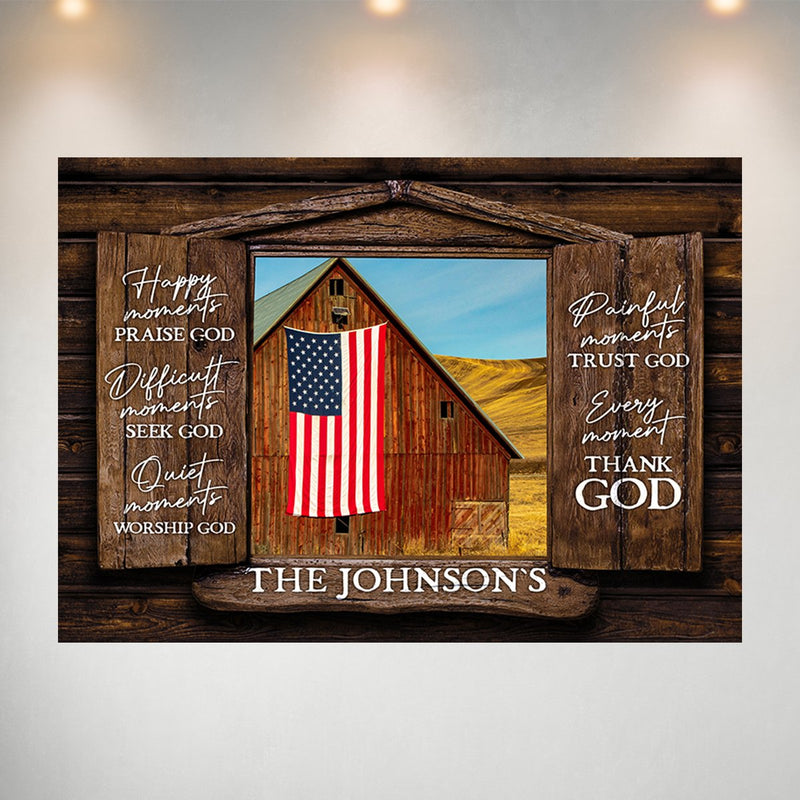 American Barn Color Wood Shutters Saying 8 Poster