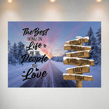 Winter Dawn Road Saying 3 Multi-Names Poster