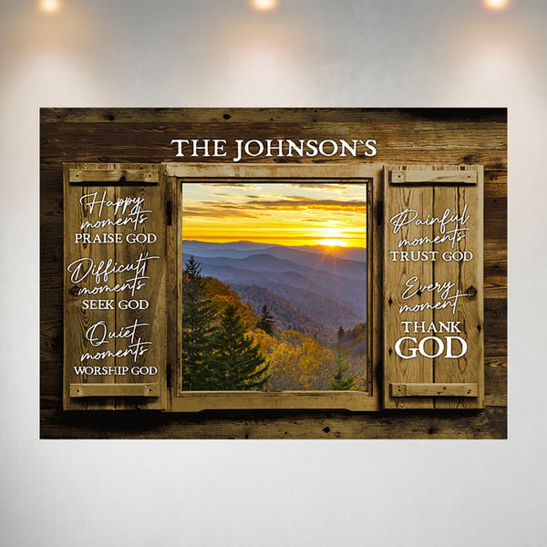 Smoky Mountain Color Wood Shutters Saying 8 Poster