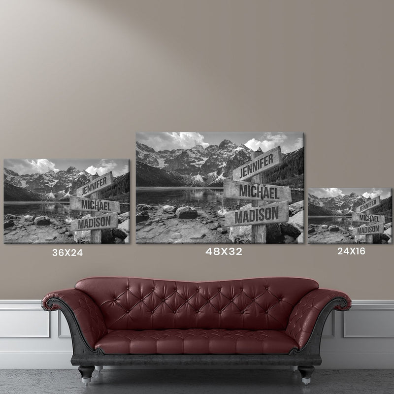 Mountains Multi-Names Premium Canvas