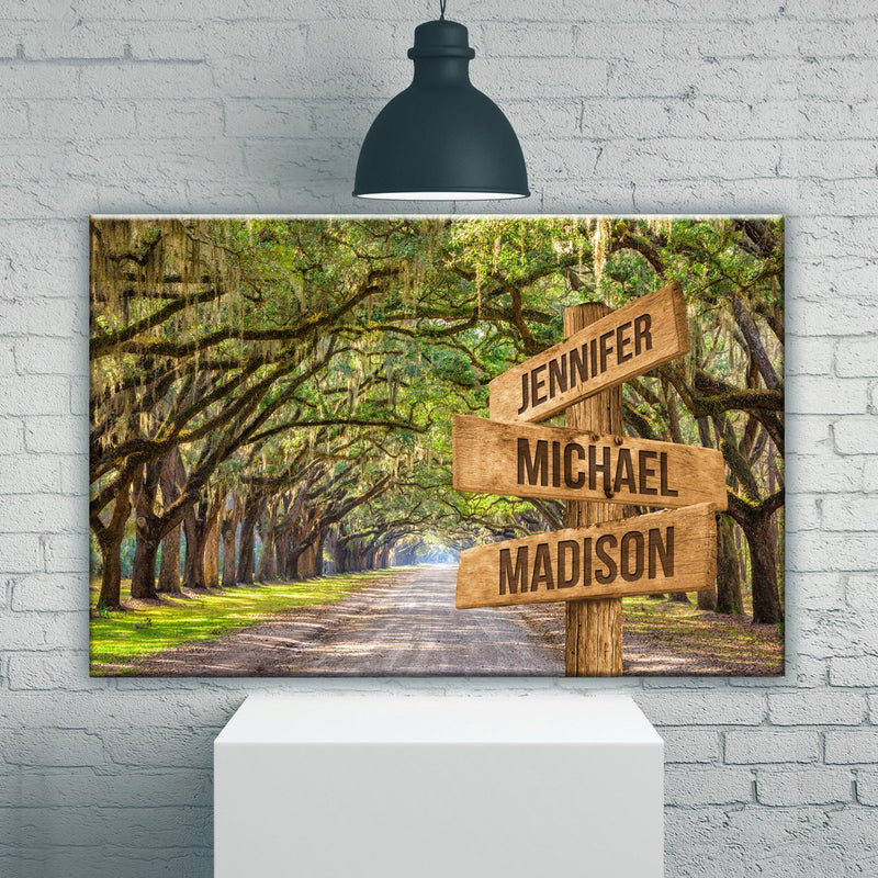 Savannah Road Color Multi-Names Premium Canvas