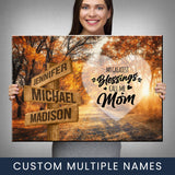 Autumn Road 2 Color - Call Me Mom Multi-Names Premium Canvas