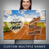 Dirt Road Color - Call Me Mom Multi-Names Premium Canvas