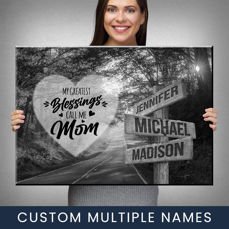 Autumn Road - Call Me Mom Multi-Names Premium Canvas