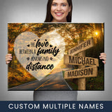 Autumn Road Heart Color Saying 5 Multi-Names Premium Canvas