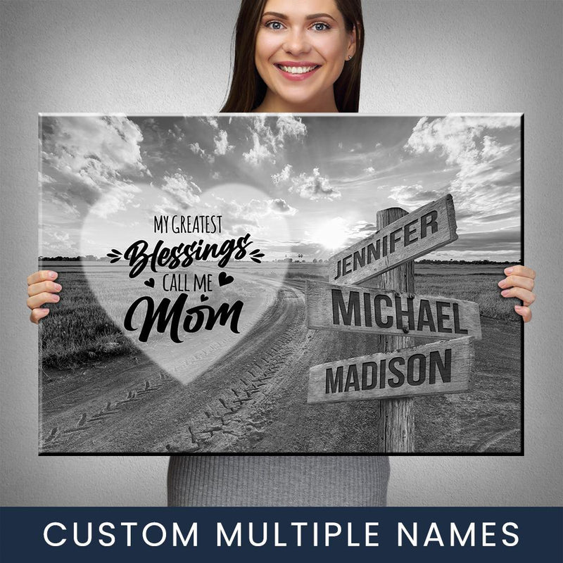 Dirt Road - Call Me Mom Multi-Names Premium Canvas