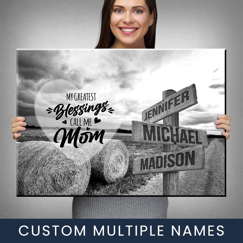 Country Road - Call Me Mom Multi-Names Premium Canvas