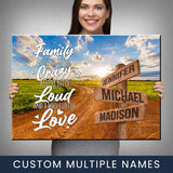 Dirt Road Color Saying 2 Multi-Names Premium Canvas