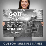 Dirt Road - God Blessed Multi-Names Premium Canvas