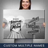 Lake Dock - Call Me Mom Multi-Names Premium Canvas