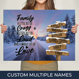 Winter Dawn Road Saying 2 Multi-Names Premium Canvas