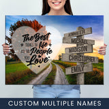 Autumn Country Road Saying 3 Multi-Names Premium Canvas