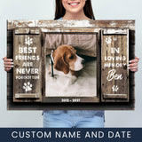 Dog Best Friend Shutters Premium Canvas