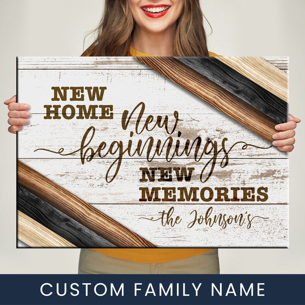 New Home New Beginnings Premium Canvas