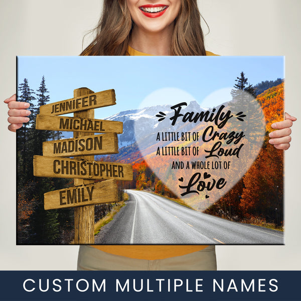 Autumn Mountain Saying 2 Multi-Names Premium Canvas