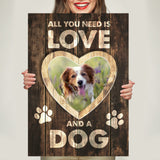 Love and a Dog Premium Canvas