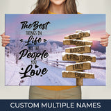 Winter Farm Saying 3 Multi-Names Premium Canvas