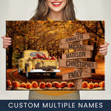 Old Truck Road Multi-Names Premium Canvas