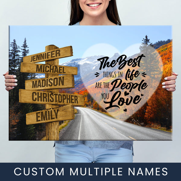 Autumn Mountain Saying 3 Multi-Names Premium Canvas