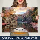 Autumn Lake Names Premium Canvas