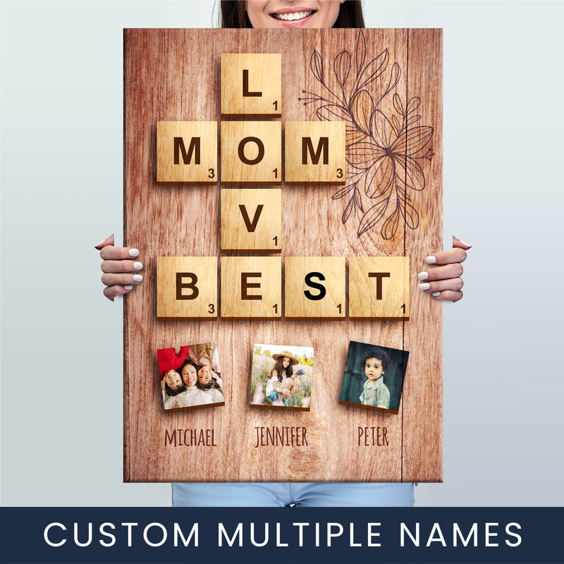 Mom Scrabble Premium Canvas