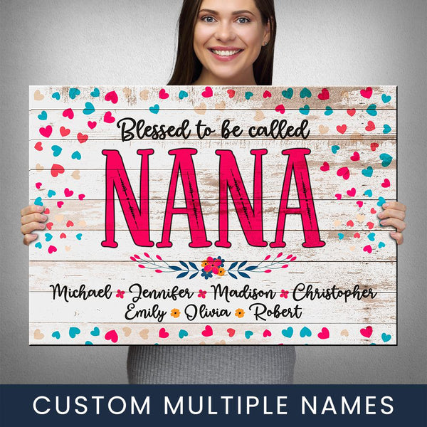 Blessed To Be Nana Premium Canvas