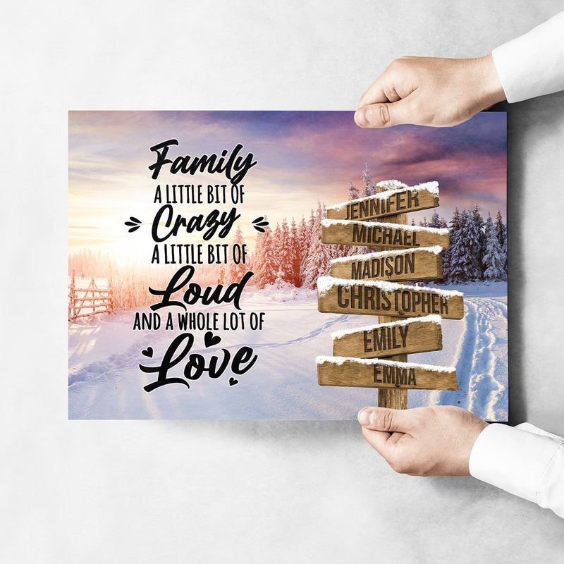 Winter Tree Path Saying 2 Multi-Names Poster