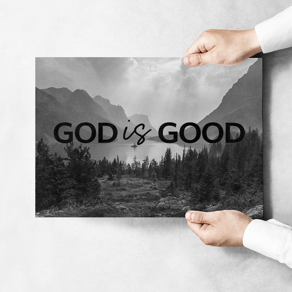 God is Good - Mountain Range Poster