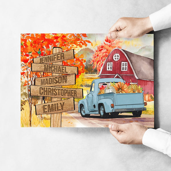 Old Truck Barn Art Multi-Names Poster