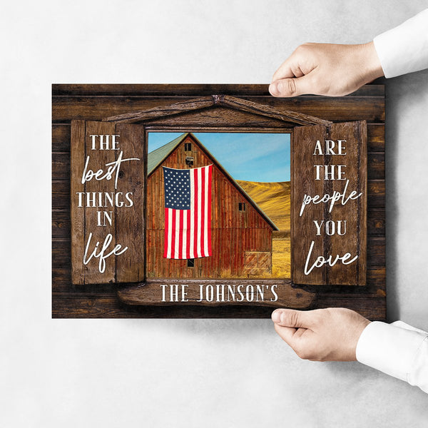 American Barn Color Wood Shutters Saying 3 Poster
