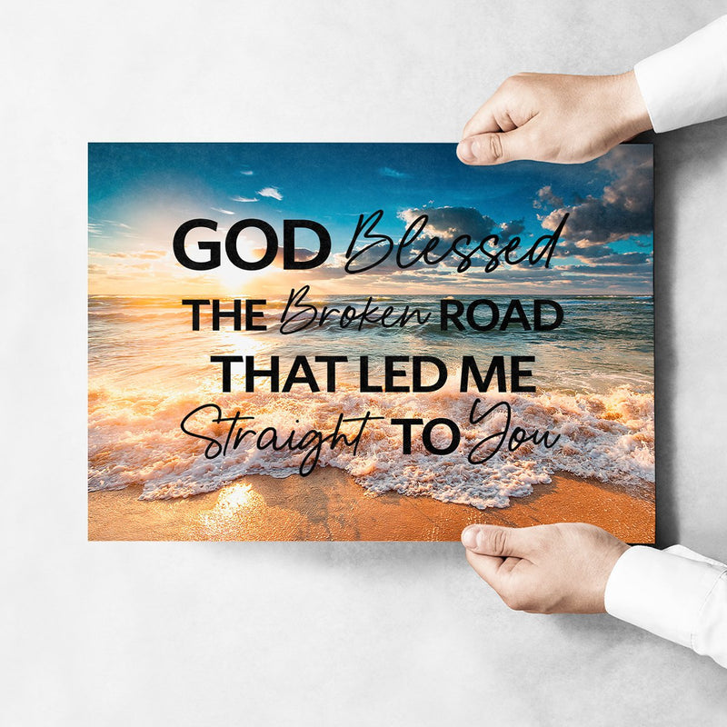 God Bless - Ocean Sunset Poster