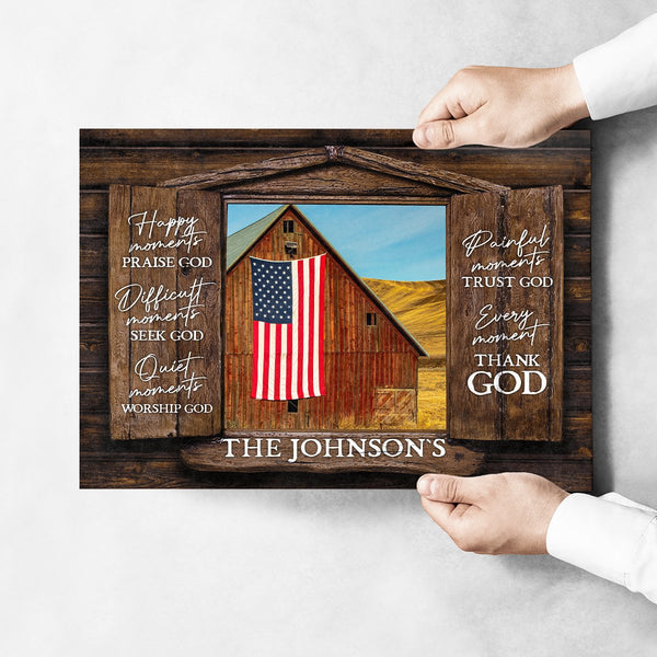 American Barn Color Wood Shutters Saying 8 Poster