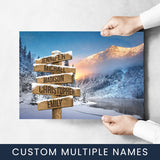 Winter Mountain Multi-Names Poster