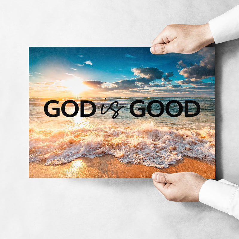 God is Good - Ocean Sunset Poster