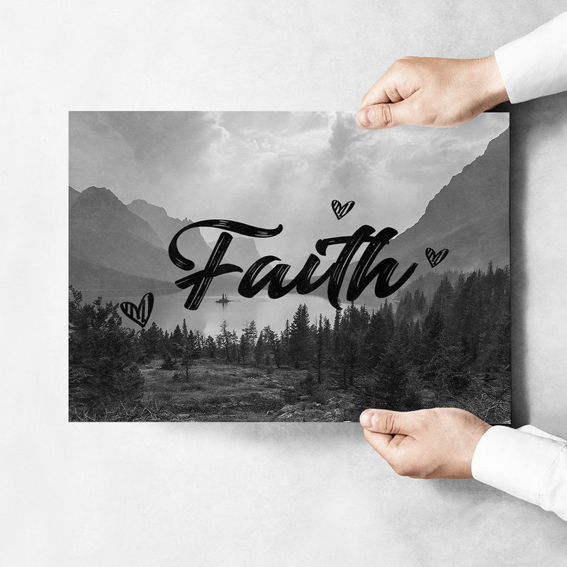 Mountain Range Faith Poster