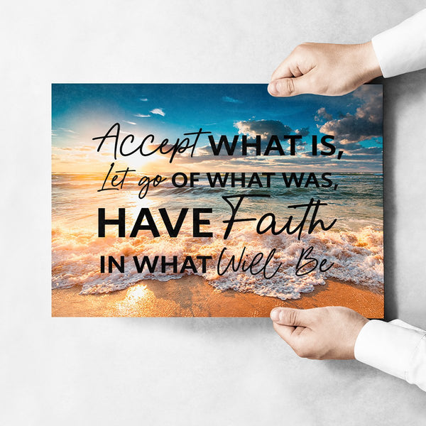 Faith Accept - Ocean Sunset Poster