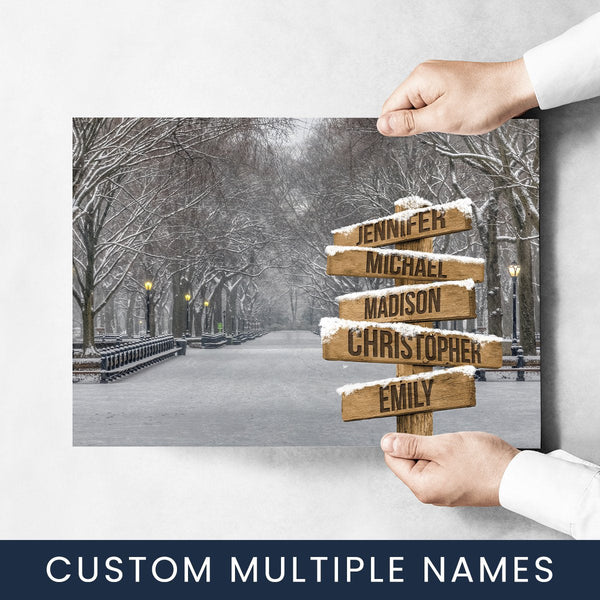 Winter Path Multi-Names Poster