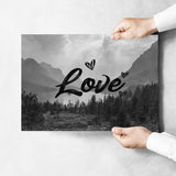 Mountain Range Love Poster