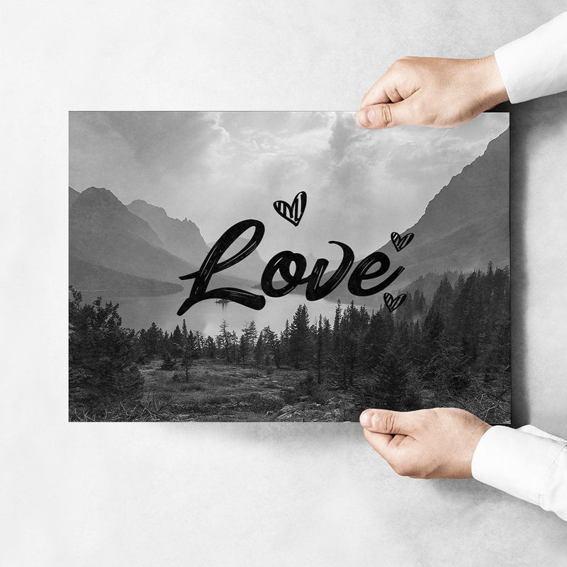 Mountain Range Love Poster