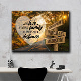 Autumn Road Heart Color Saying 5 Multi-Names Premium Canvas