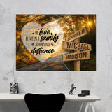 Autumn Road Heart Color Saying 5 Multi-Names Poster