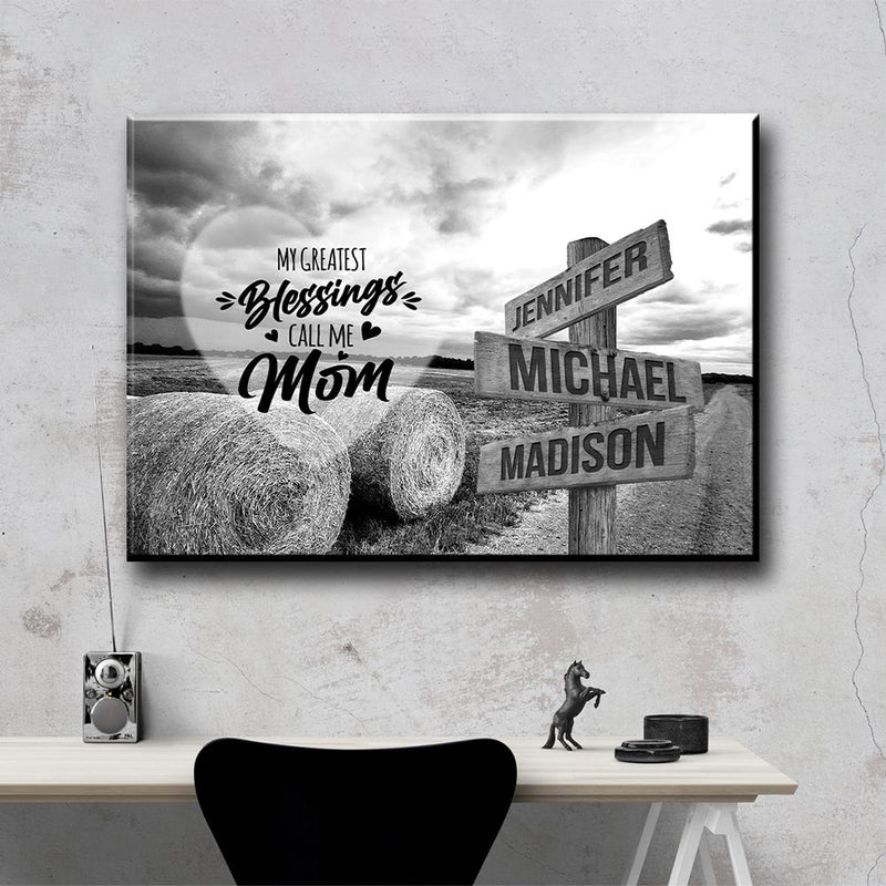 Country Road - Call Me Mom Multi-Names Premium Canvas