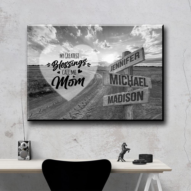 Dirt Road - Call Me Mom Multi-Names Premium Canvas