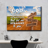 Dirt Road Color - God Blessed Multi-Names Premium Canvas