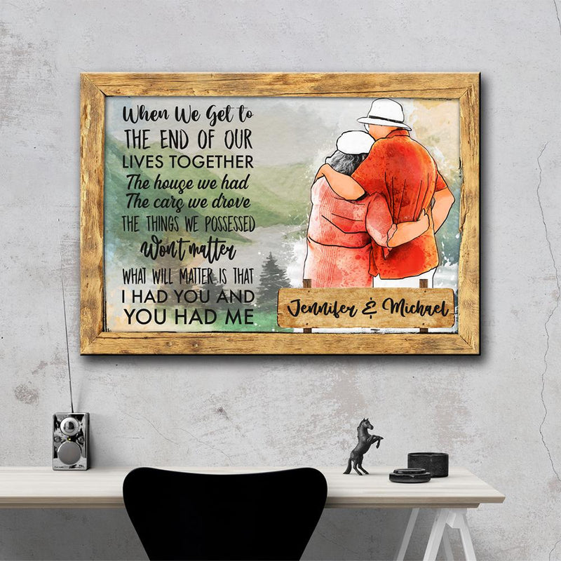 Old Couple Mountain Premium Canvas