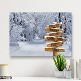 Winter Road 2 Multi-Names Premium Canvas