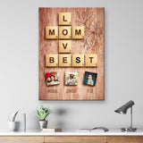 Mom Scrabble Premium Canvas