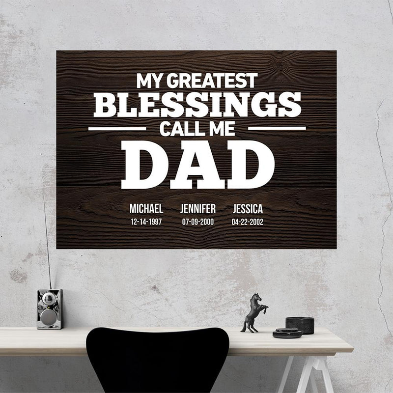 Dad Greatest Blessings Poster