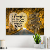 Autumn Yellow Road Saying 2 Multi-Names Premium Canvas