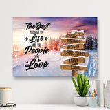 Winter Tree Path Saying 3 Multi-Names Premium Canvas